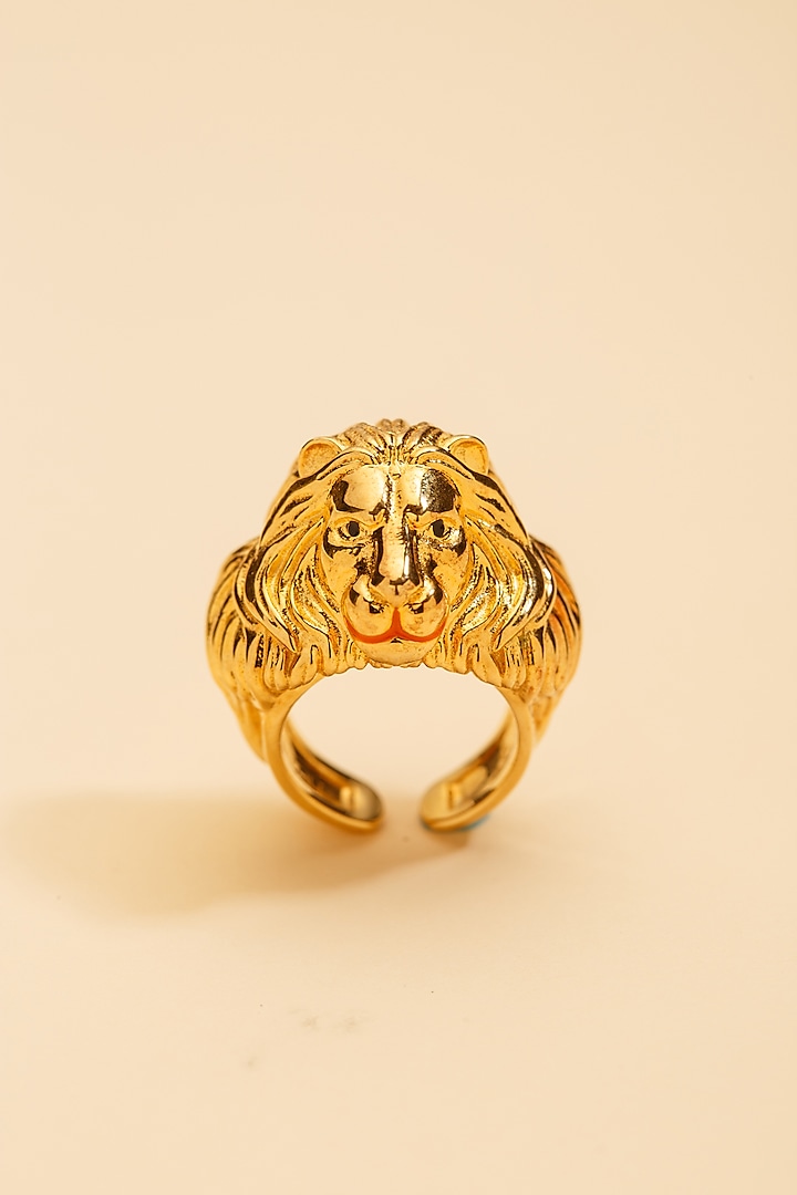 Gold Plated Enamelled Ring by TWYLA TREASURES