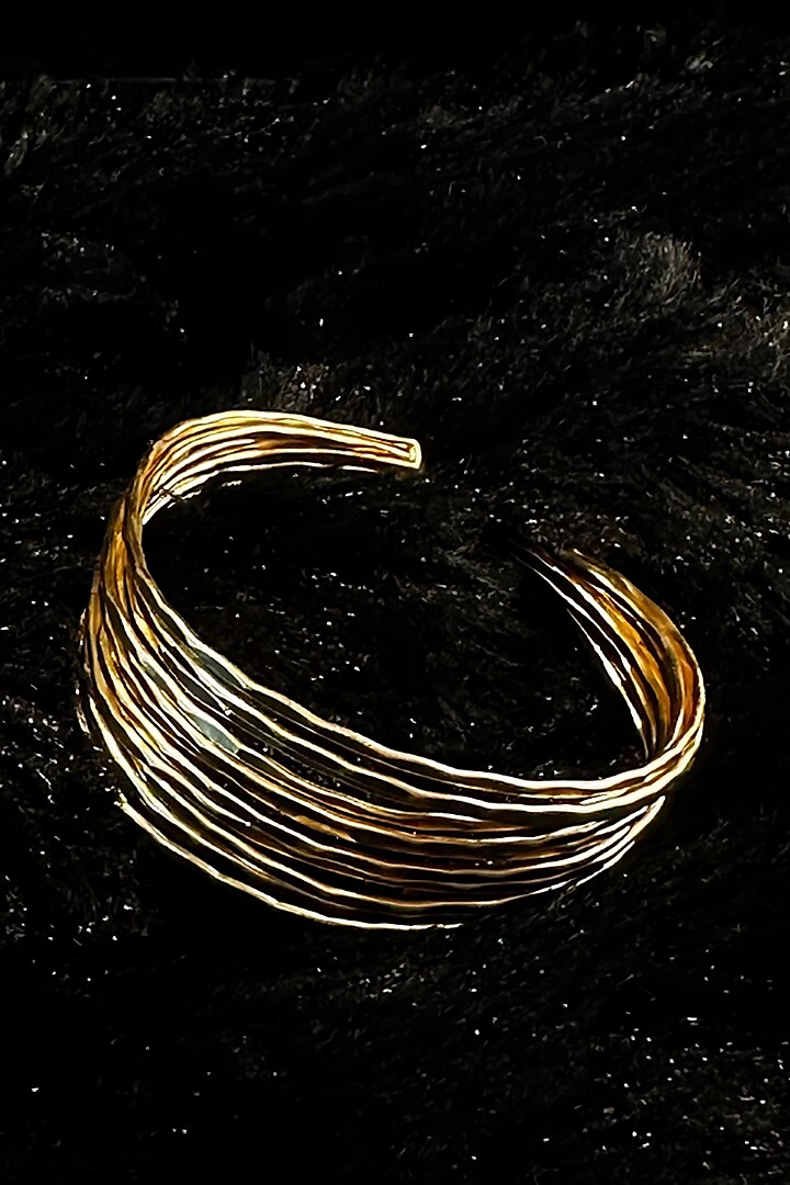 Gold Electo-Plated Hot Enameled Orbit Cuff by TWYLA TREASURES at Pernia's Pop Up Shop