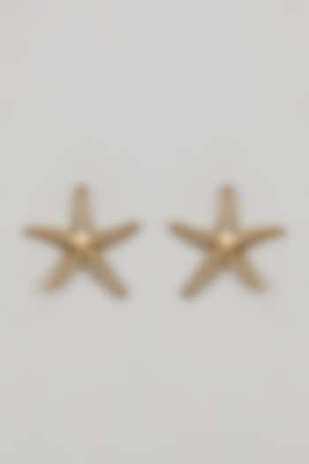 Gold Finish Mismatched Starfish Earrings by TWYLA TREASURES