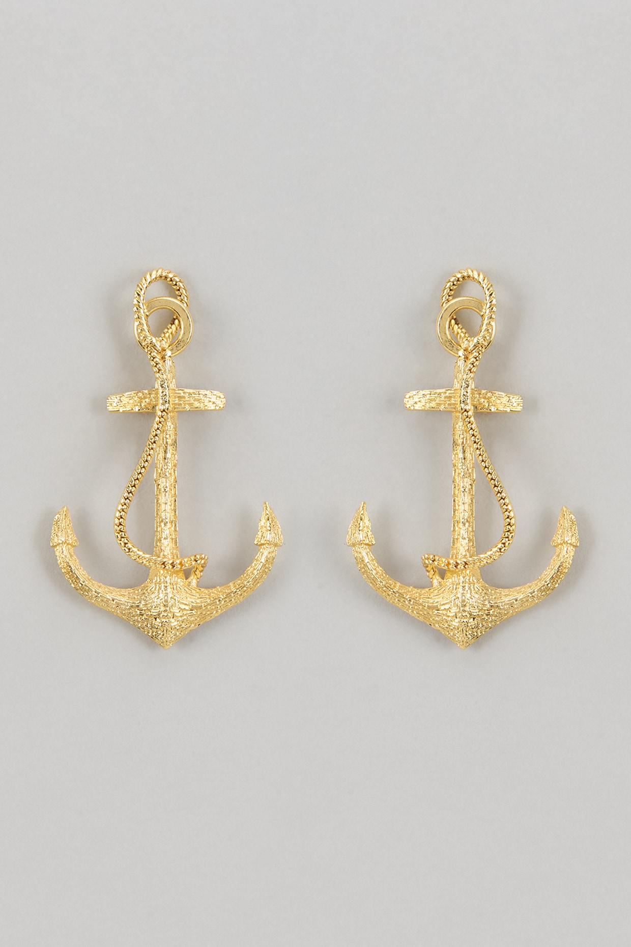 Gold Anchor Earrings - Tenement Museum