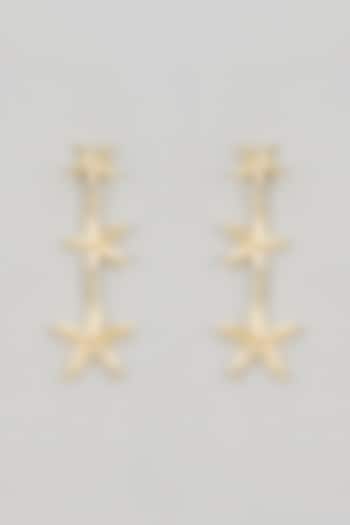 Gold Finish Starfish Long Earrings by TWYLA TREASURES