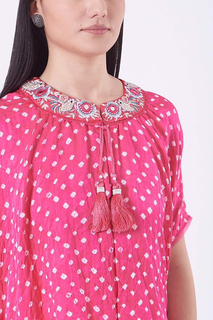 Pink Embroidered Top by Twenty Nine at Pernia's Pop Up Shop