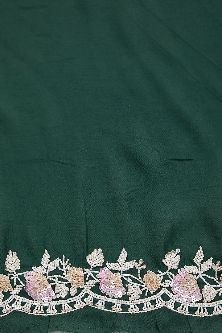 Beige Crepe Printed Party Wear Saree Set by TYAASHU at Pernia's Pop Up Shop