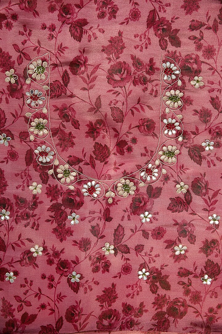 Beige Vegan Silk Printed Festive Saree Set by TYAASHU at Pernia's Pop Up Shop