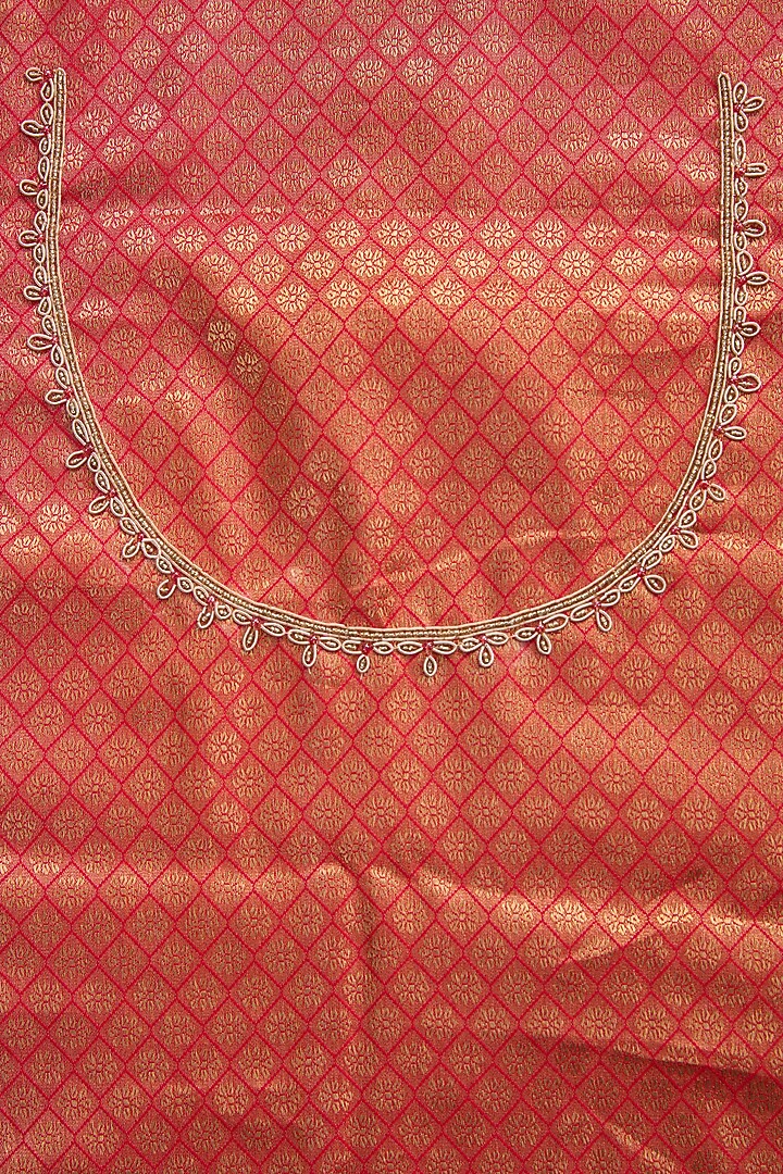Green Vegan Silk Floral Printed & Weave Embroidered Party Wear Saree Set by TYAASHU at Pernia's Pop Up Shop