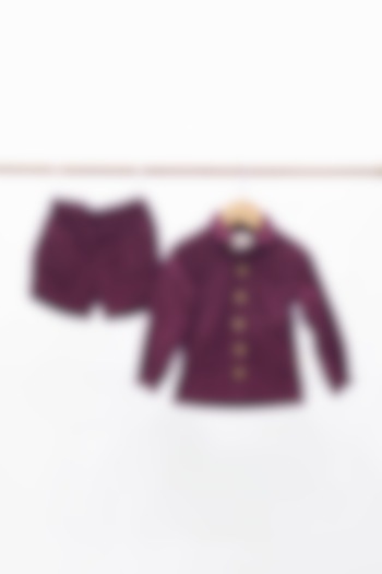 Burgundy Cotton Corduroy Co-Ord Set by Tiny troop
