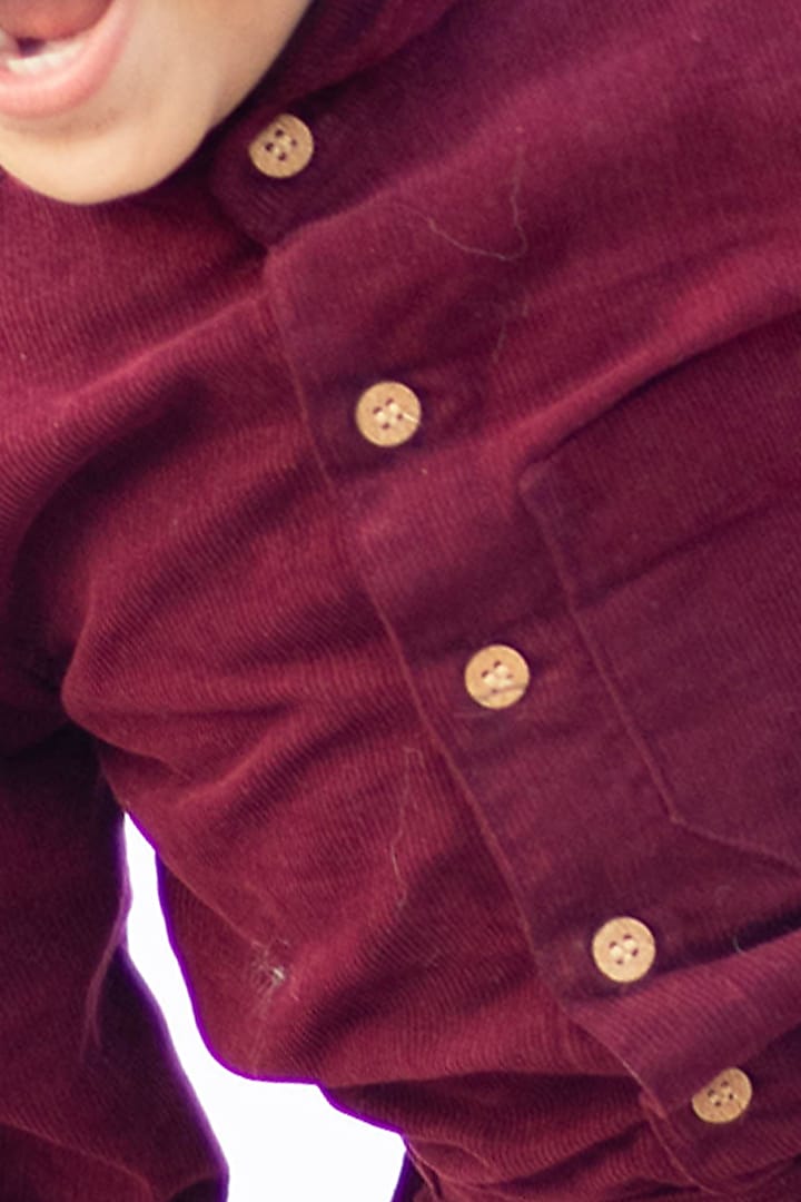 Burgundy Cotton Corduroy Co-Ord Set by Tiny troop at Pernia's Pop Up Shop