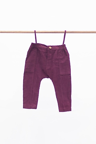 Burgundy Cotton Corduroy Pants by Tiny troop