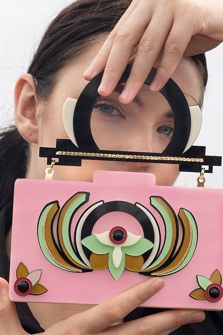Pink Acrylic Handbag by The YV Brand