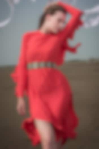 Gold Acrylic Belt With White Stones by The YV Brand at Pernia's Pop Up Shop