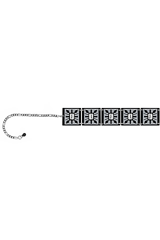 Black Acrylic Belt With Silver Stones by The YV Brand