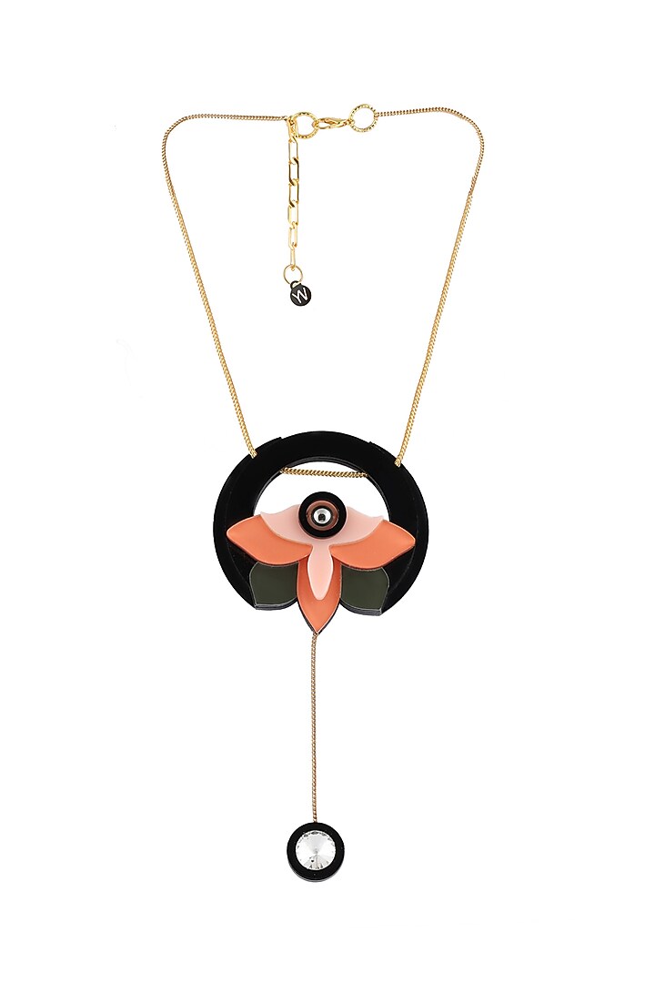 Peach Daffodil Necklace by The YV Brand at Pernia's Pop Up Shop