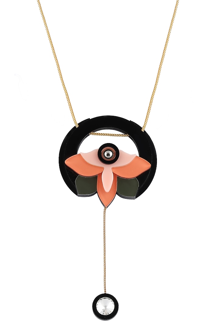 Peach Daffodil Necklace by The YV Brand at Pernia's Pop Up Shop