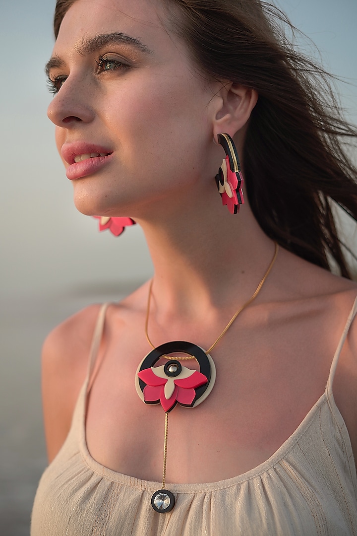 The Red Daffodil Necklace by The YV Brand
