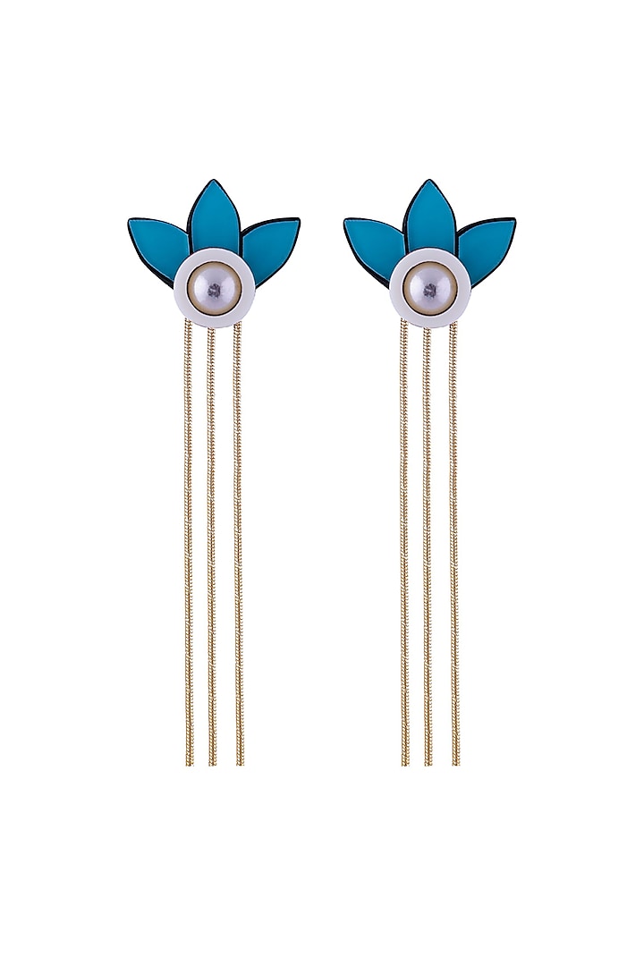 Hyacinth Handmade Dangler Earrings by The YV Brand