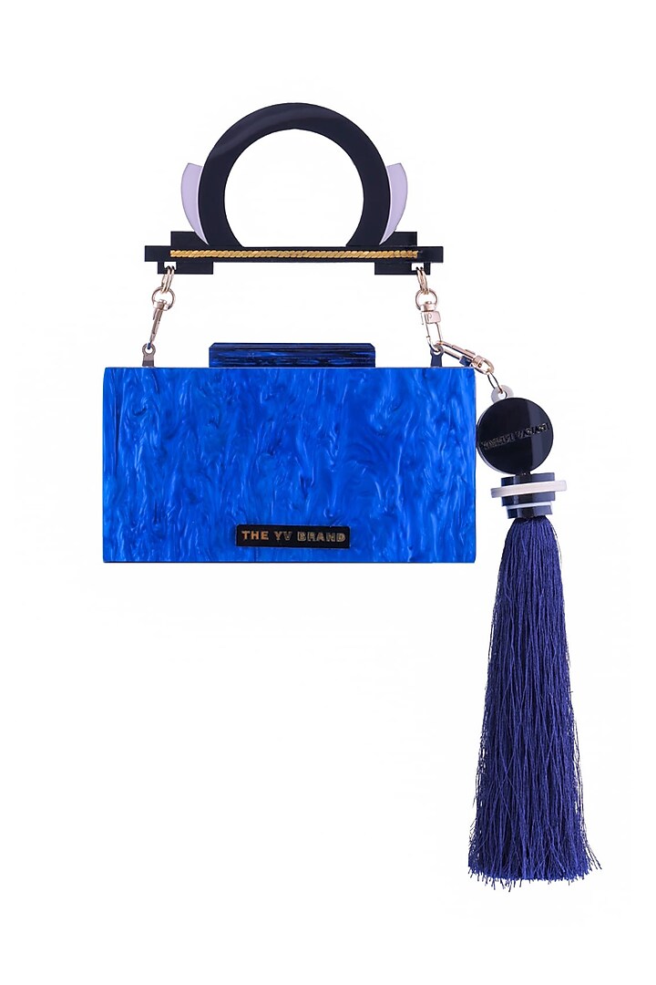 Blue Acrylic Handmade Bag by The YV Brand at Pernia's Pop Up Shop