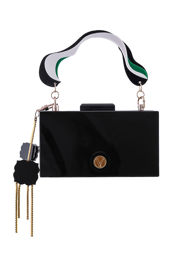 Black Acrylic Handmade Bag by The YV Brand at Pernia's Pop Up Shop