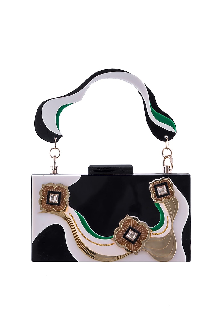 Black Acrylic Handmade Bag by The YV Brand at Pernia's Pop Up Shop