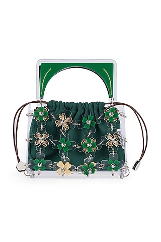 Green Acrylic Handbag by The YV Brand