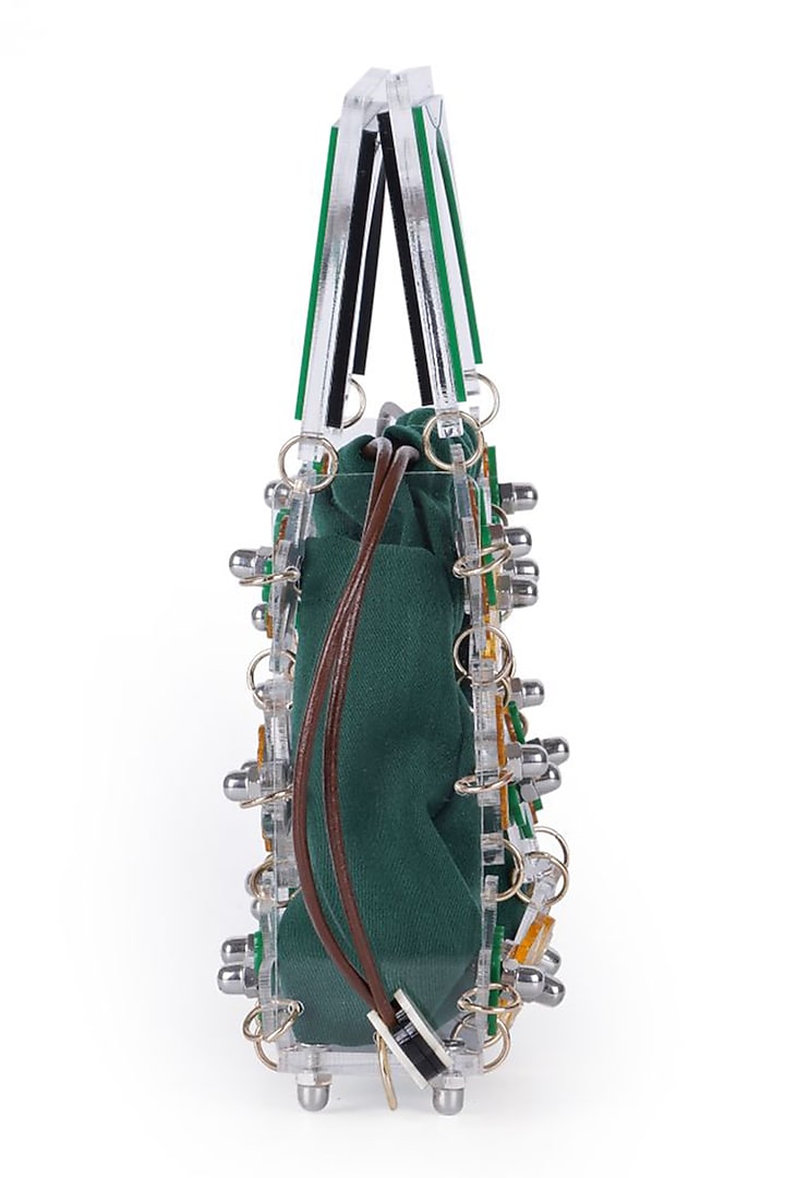Green Acrylic Handbag by The YV Brand at Pernia's Pop Up Shop