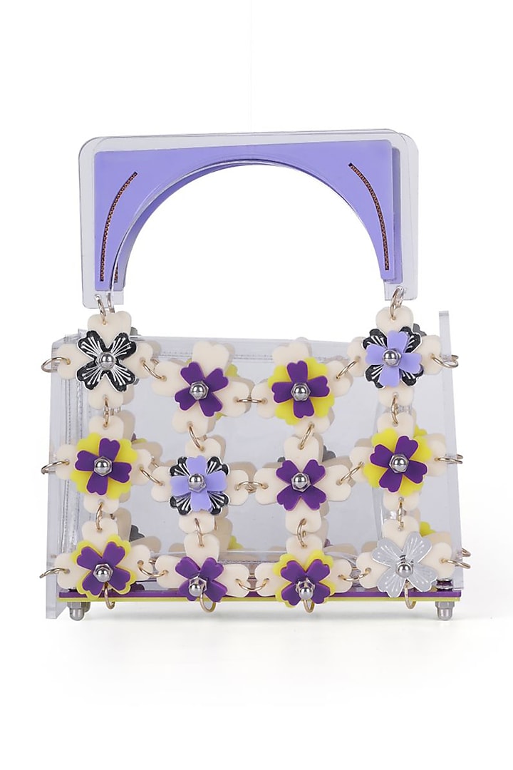 Purple Acrylic Handbag by The YV Brand