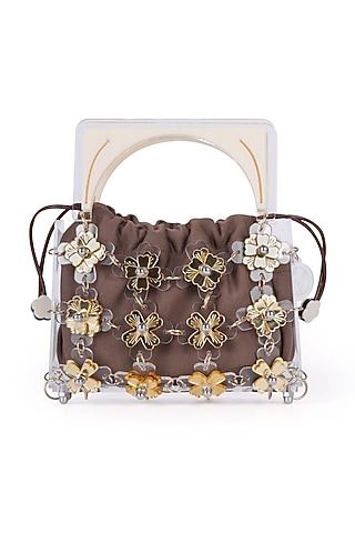Golden Acrylic Handbag by The YV Brand