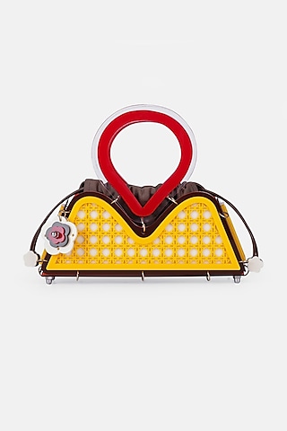 Yellow Acrylic Handbag by The YV Brand