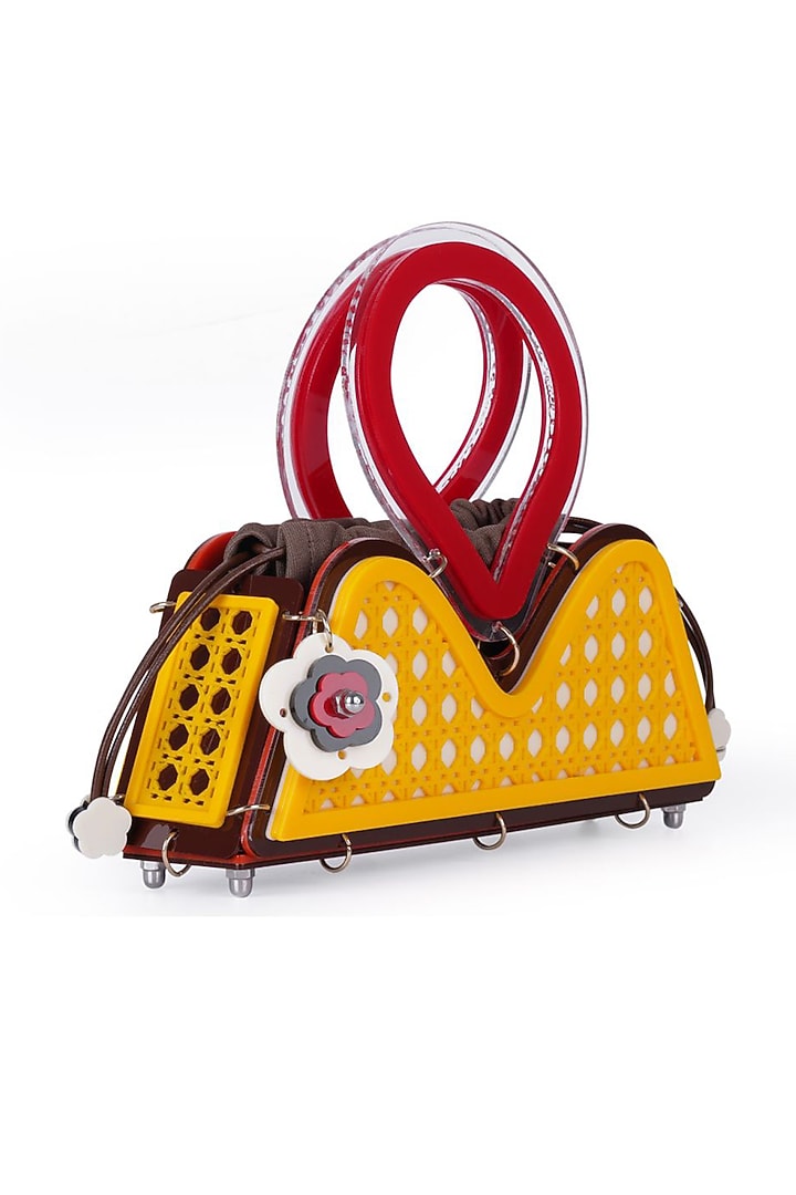Yellow Acrylic Handbag by The YV Brand at Pernia's Pop Up Shop