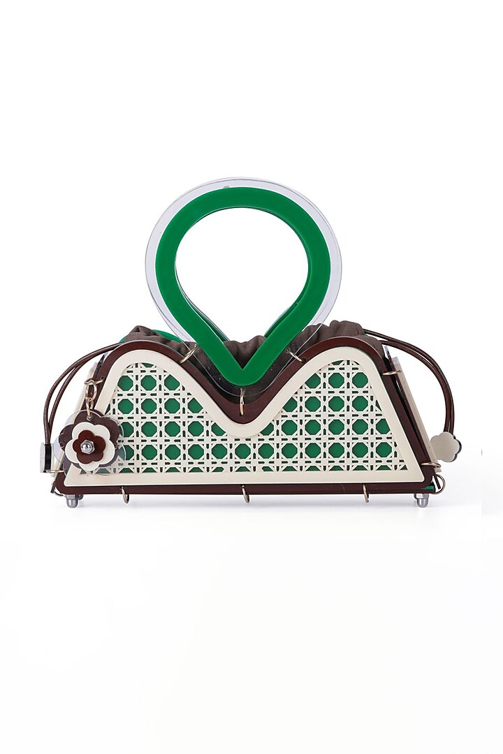 Green Acrylic Handbag by The YV Brand at Pernia's Pop Up Shop