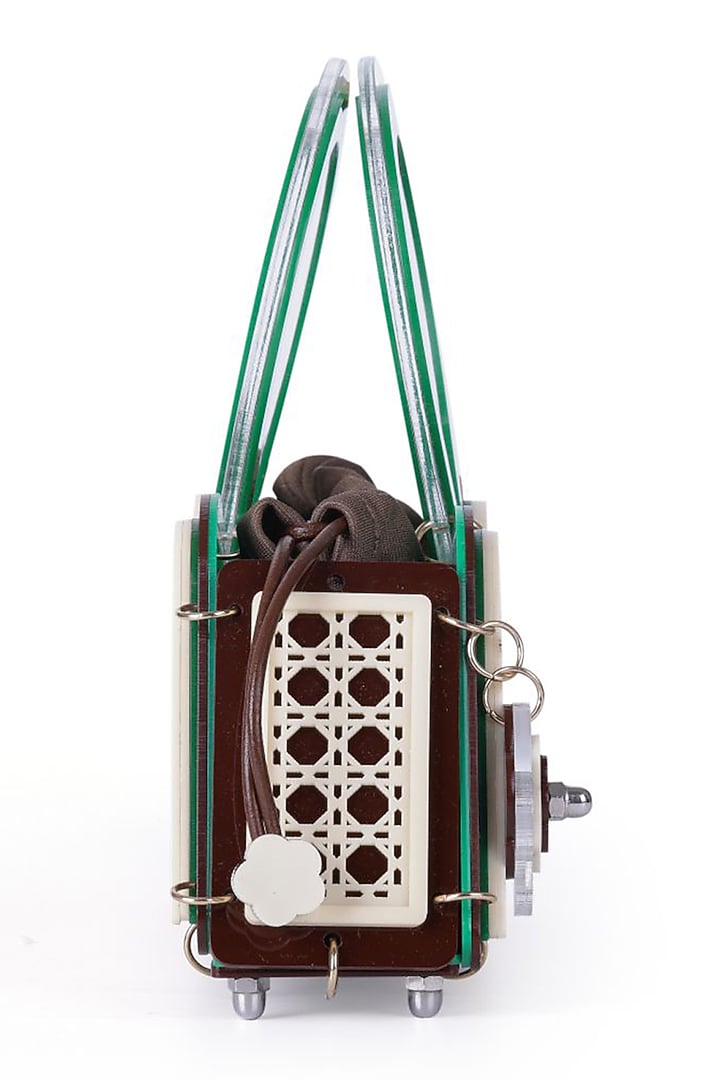 Green Acrylic Handbag by The YV Brand at Pernia's Pop Up Shop