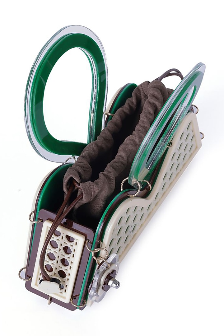 Green Acrylic Handbag by The YV Brand at Pernia's Pop Up Shop