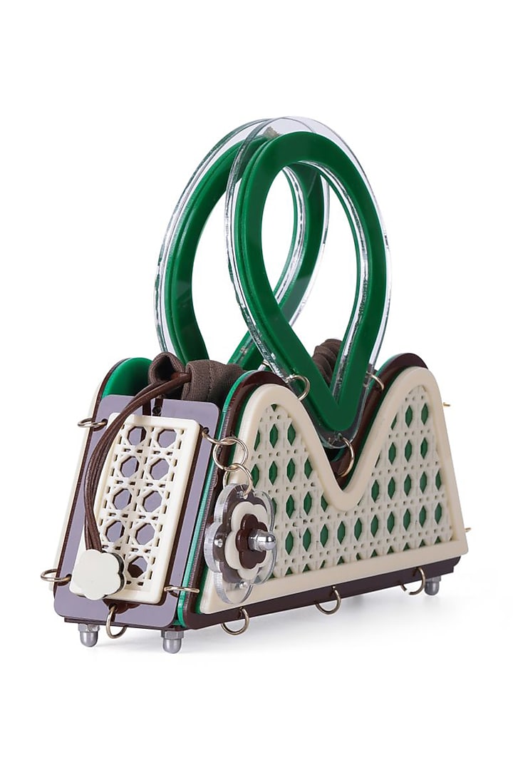 Green Acrylic Handbag by The YV Brand at Pernia's Pop Up Shop