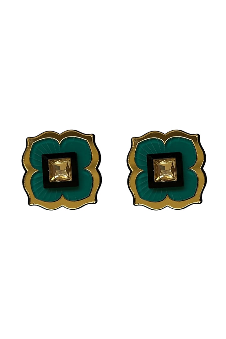 Sea Green Brookcress Stud Earrings by The YV Brand