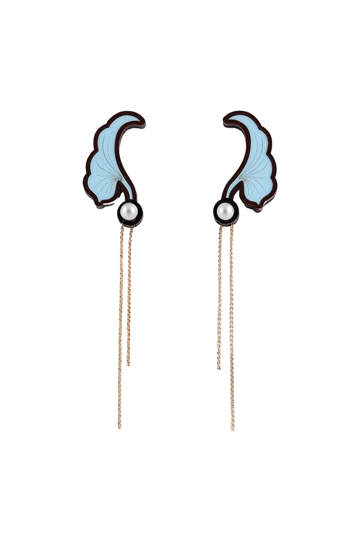 Blue Magnolia Earrings by The YV Brand