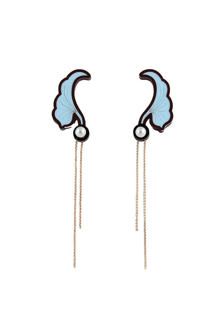 Blue Magnolia Earrings by The YV Brand at Pernia's Pop Up Shop
