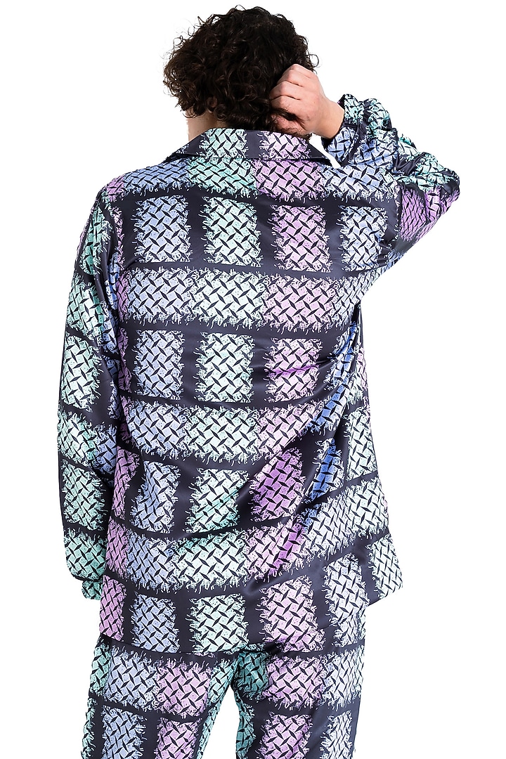 Multi-Colored Polyester Printed Jacket by Tezhomaya by Kavit Mehta at Pernia's Pop Up Shop
