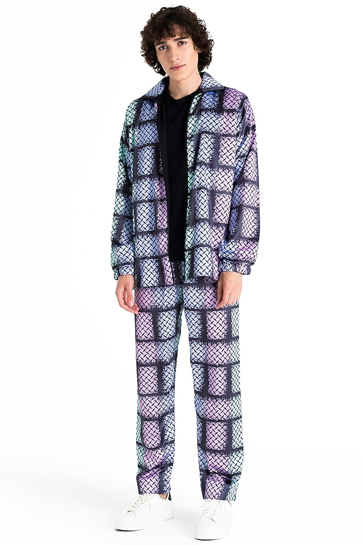 Multi-Colored Polyester Printed Jacket by Tezhomaya by Kavit Mehta at Pernia's Pop Up Shop