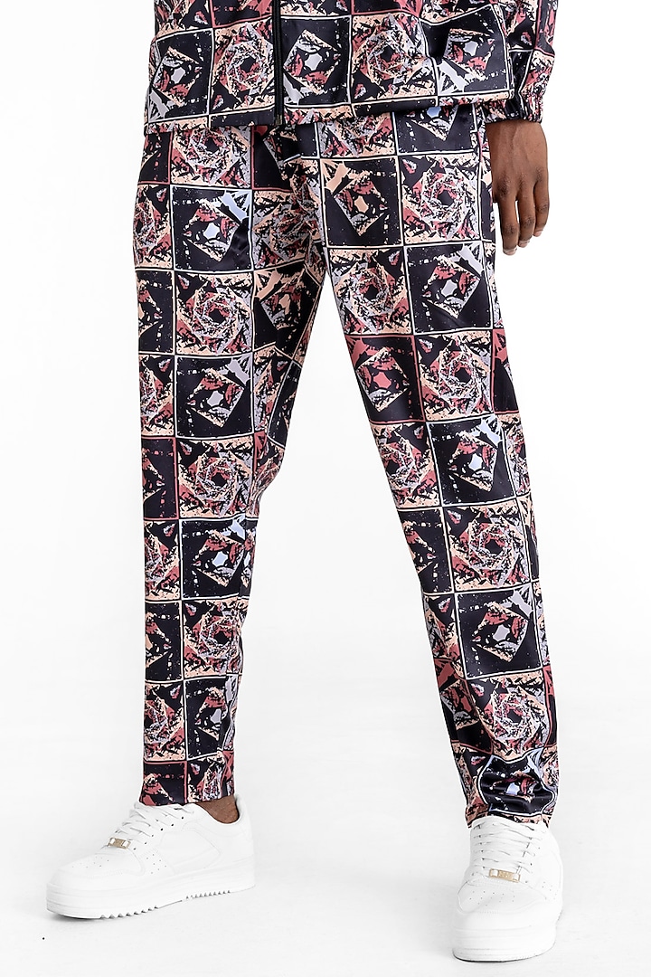 Multi-Colored Polyester Printed Pants by Tezhomaya by Kavit Mehta