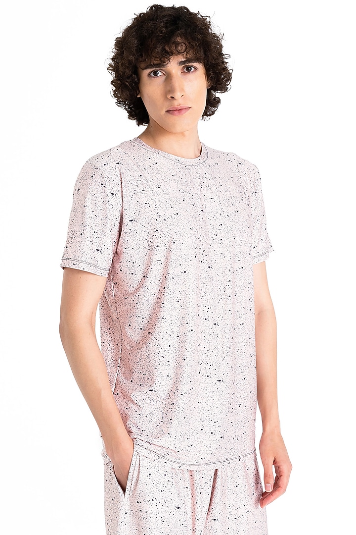 Light Beige Polyester Printed T-Shirt by Tezhomaya by Kavit Mehta at Pernia's Pop Up Shop