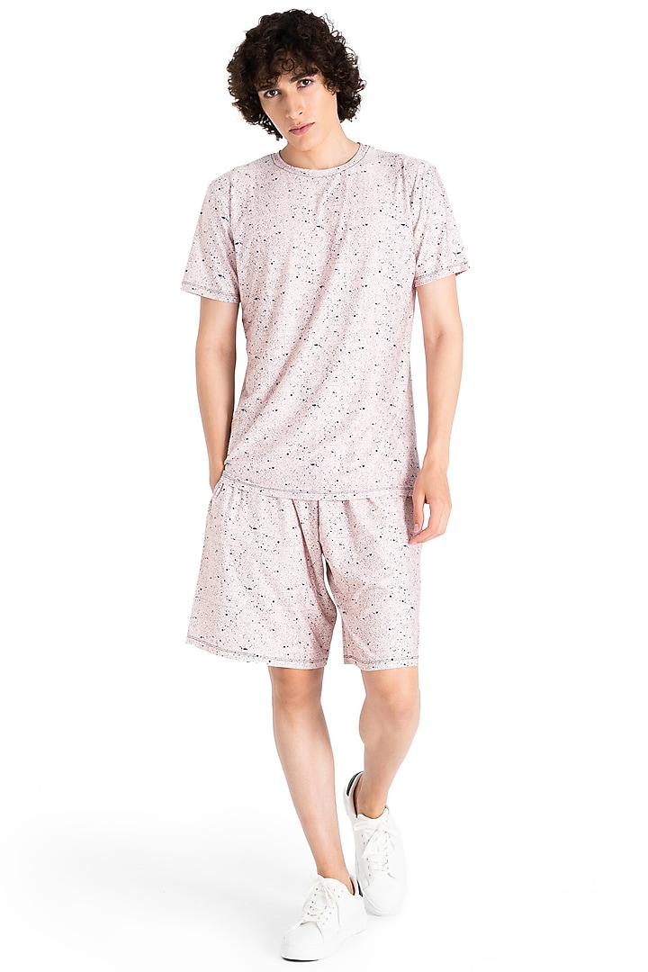 Light Beige Polyester Printed T-Shirt by Tezhomaya by Kavit Mehta at Pernia's Pop Up Shop