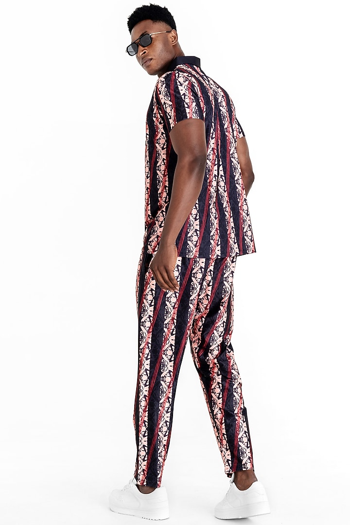 Orange Polyester Printed Polo T-Shirt by Tezhomaya by Kavit Mehta at Pernia's Pop Up Shop
