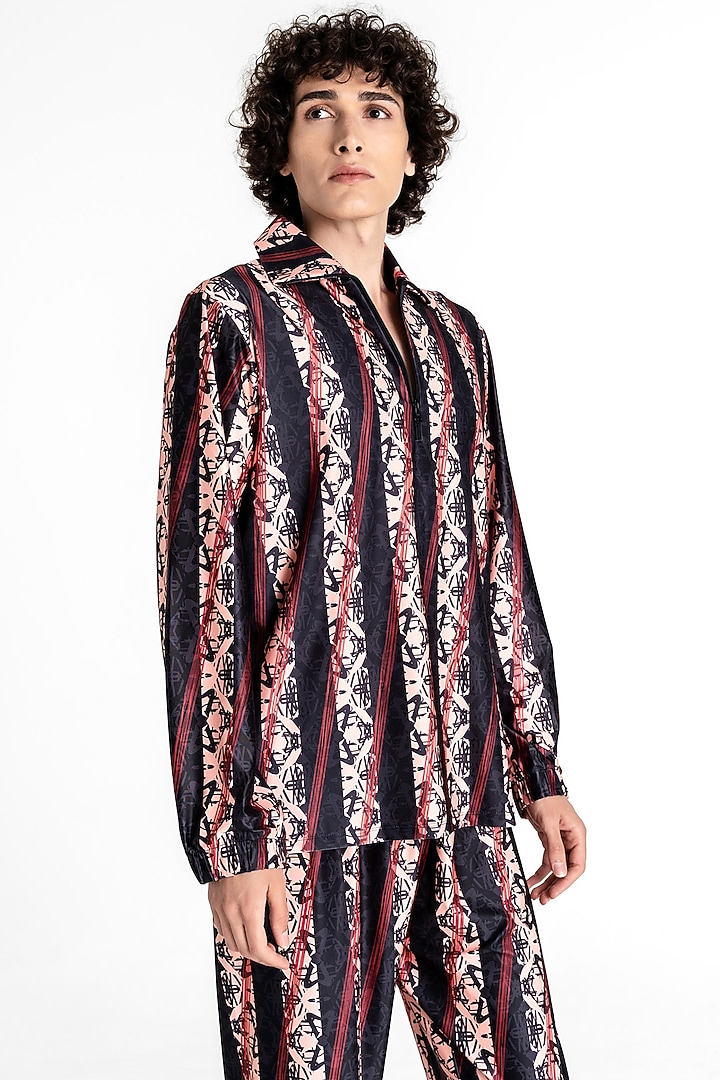 Orange Polyester Printed T-Shirt by Tezhomaya by Kavit Mehta at Pernia's Pop Up Shop