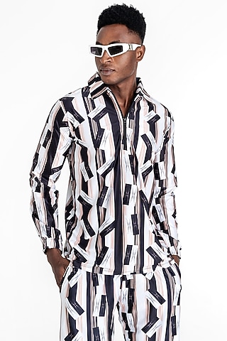 Multi-Colored Polyester Printed T-Shirt by Tezhomaya by Kavit Mehta