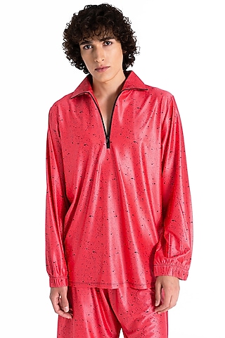 Buy Men's Tiger Print Red Shirt Online