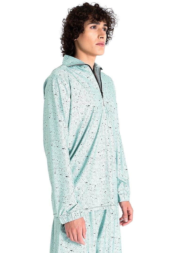 Pistachio Polyester Printed T-Shirt by Tezhomaya by Kavit Mehta at Pernia's Pop Up Shop