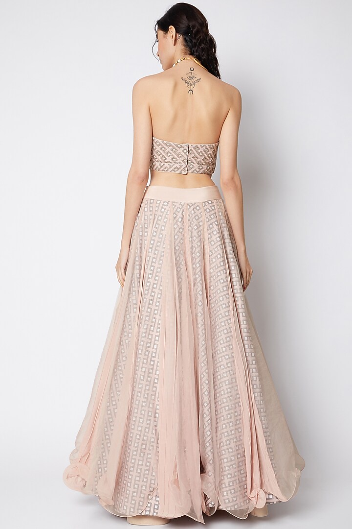 Rose Pink Printed Wedding Lehenga Set by DUARA at Pernia's Pop Up Shop