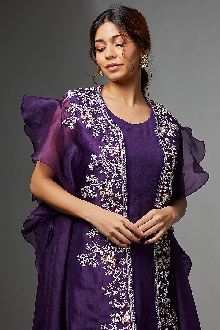 usha purple dress usha Shirt dress - purple white/purple