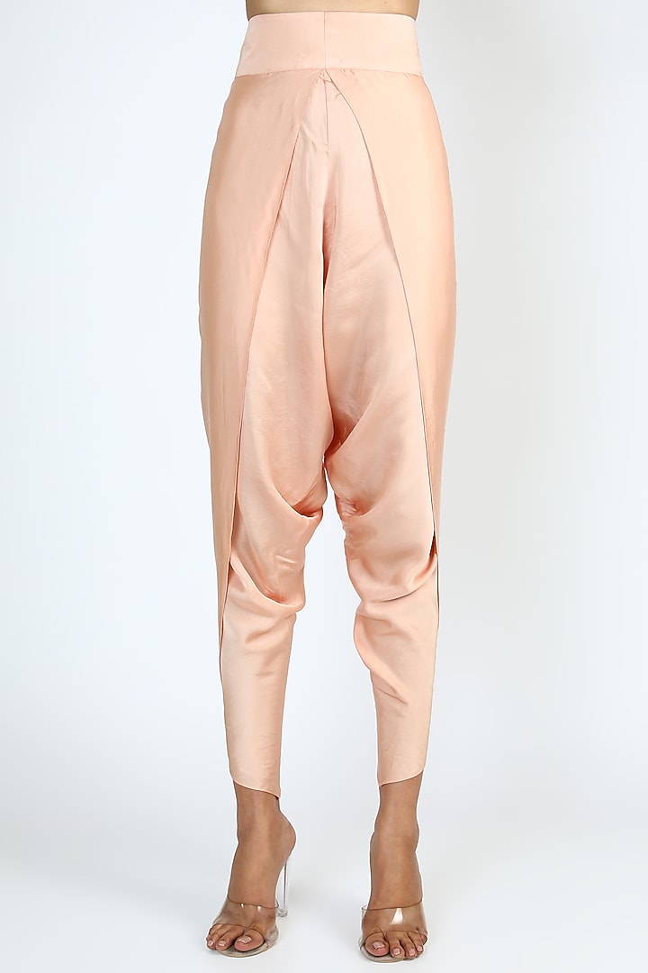 Blush Pink Kurta Set With Cape by USHA BAGRI at Pernia's Pop Up Shop