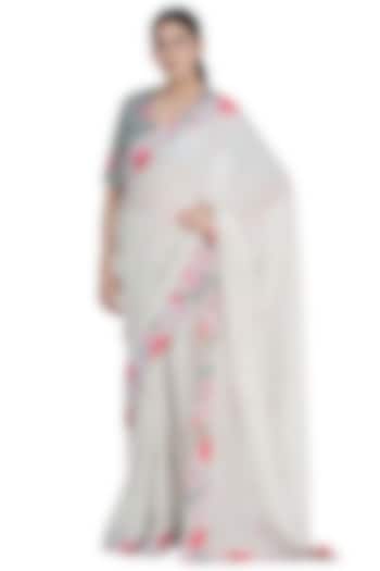 Teal Chintz Printed Blouse by Uri by Mrunalini Rao at Pernia's Pop Up Shop