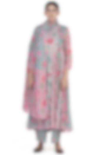 Multicolored Printed Kurta Set by Uri by Mrunalini Rao at Pernia's Pop Up Shop